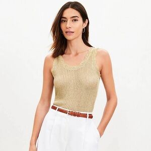 NWOT LOFT Shimmer Ribbed Tank